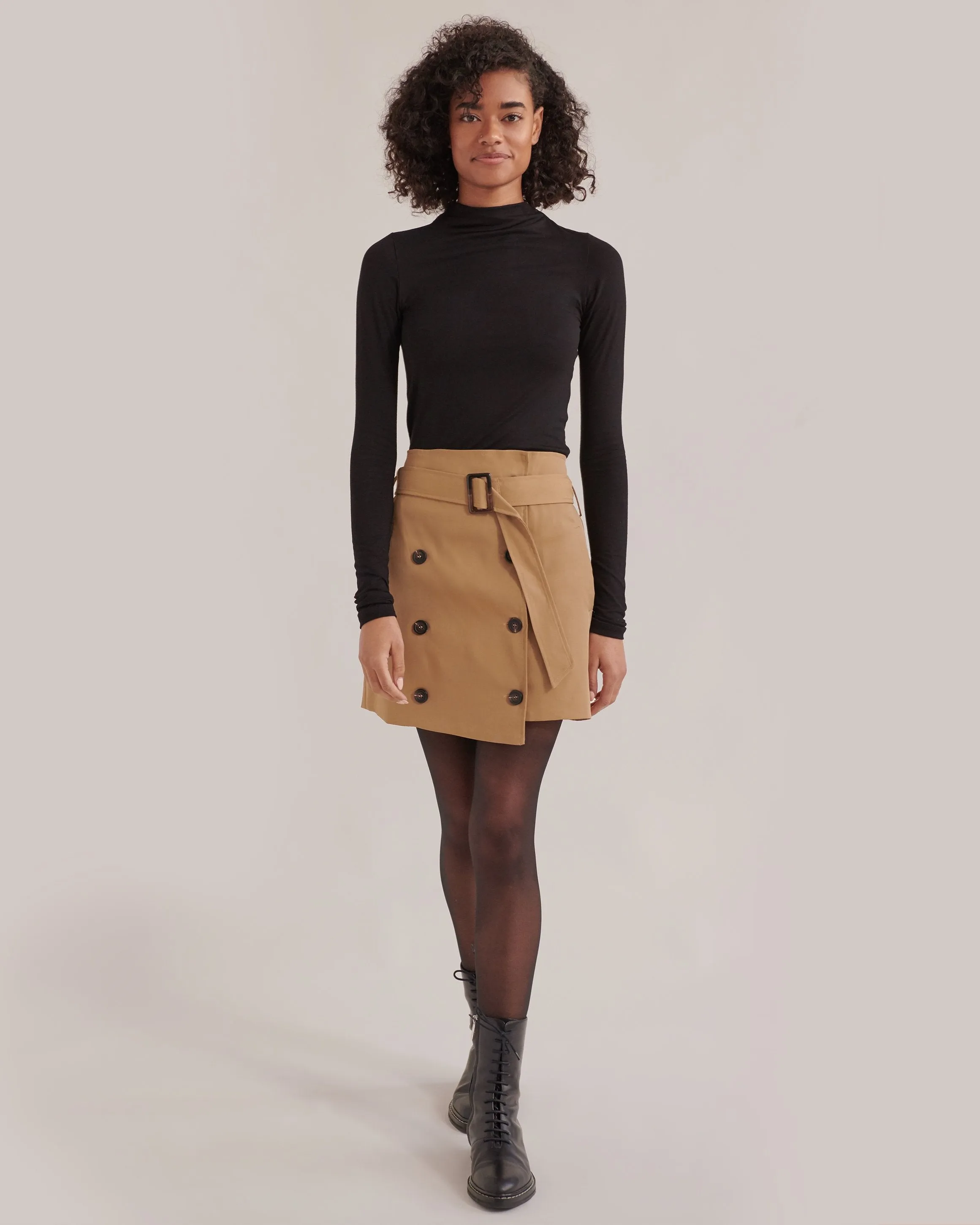 Anya Mock-Neck Long-Sleeve Tee