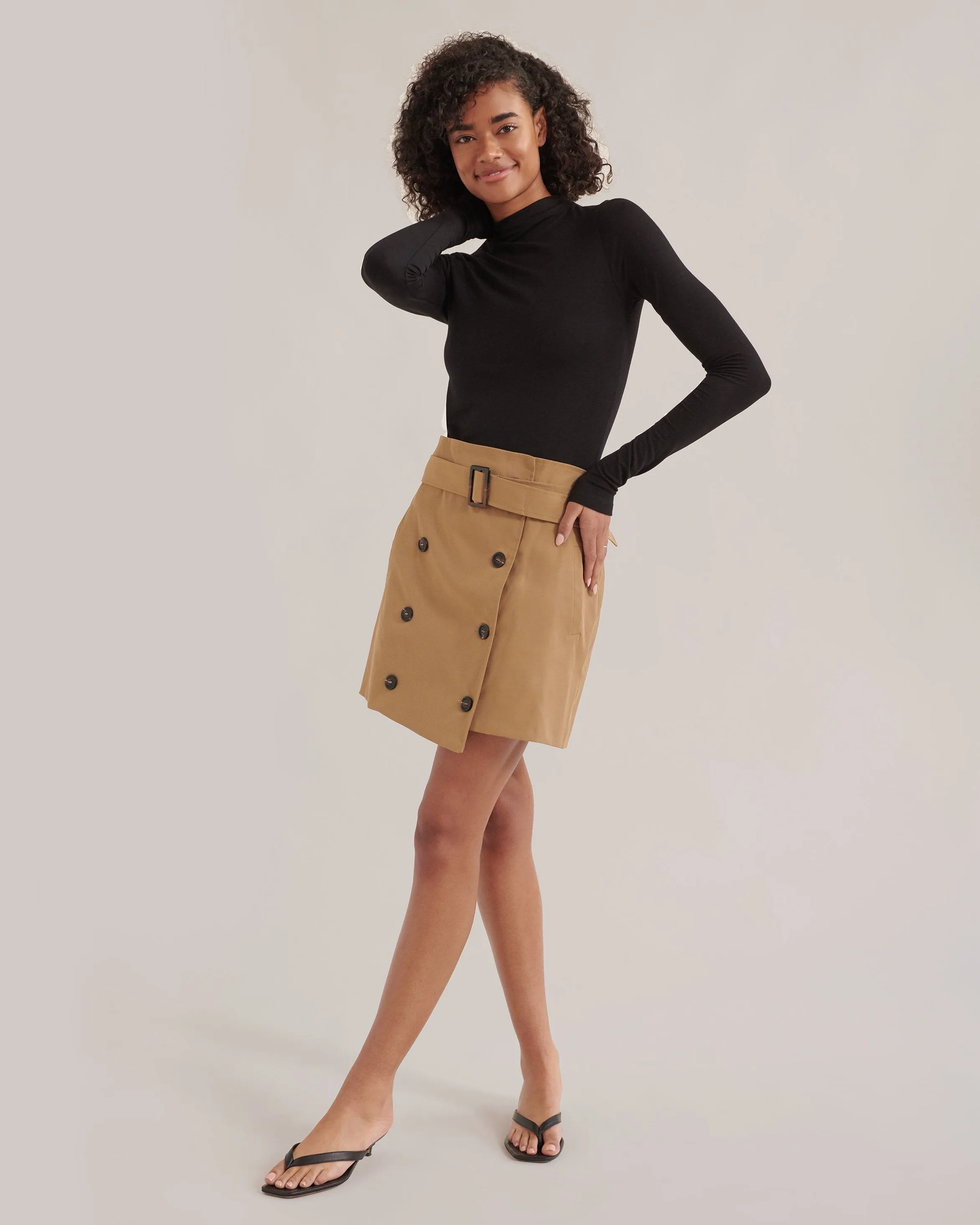 Anya Mock-Neck Long-Sleeve Tee