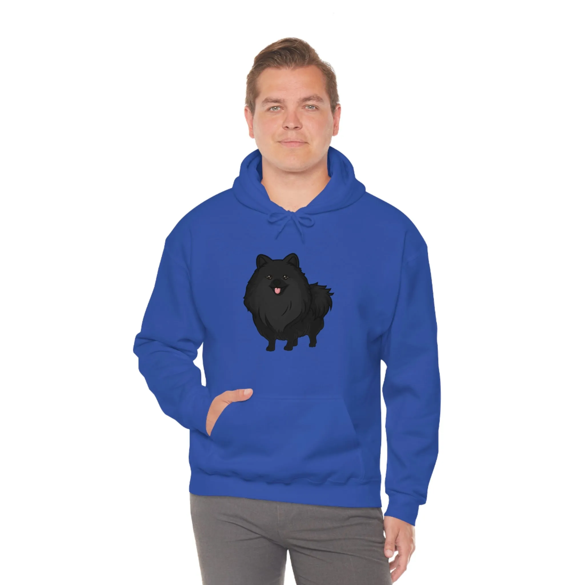 Black Pomeranian Unisex Heavy Blend™ Hooded Sweatshirt, S - 3XL, 6 Colors, Cotton/Polyester, FREE Shipping, Made in USA!!