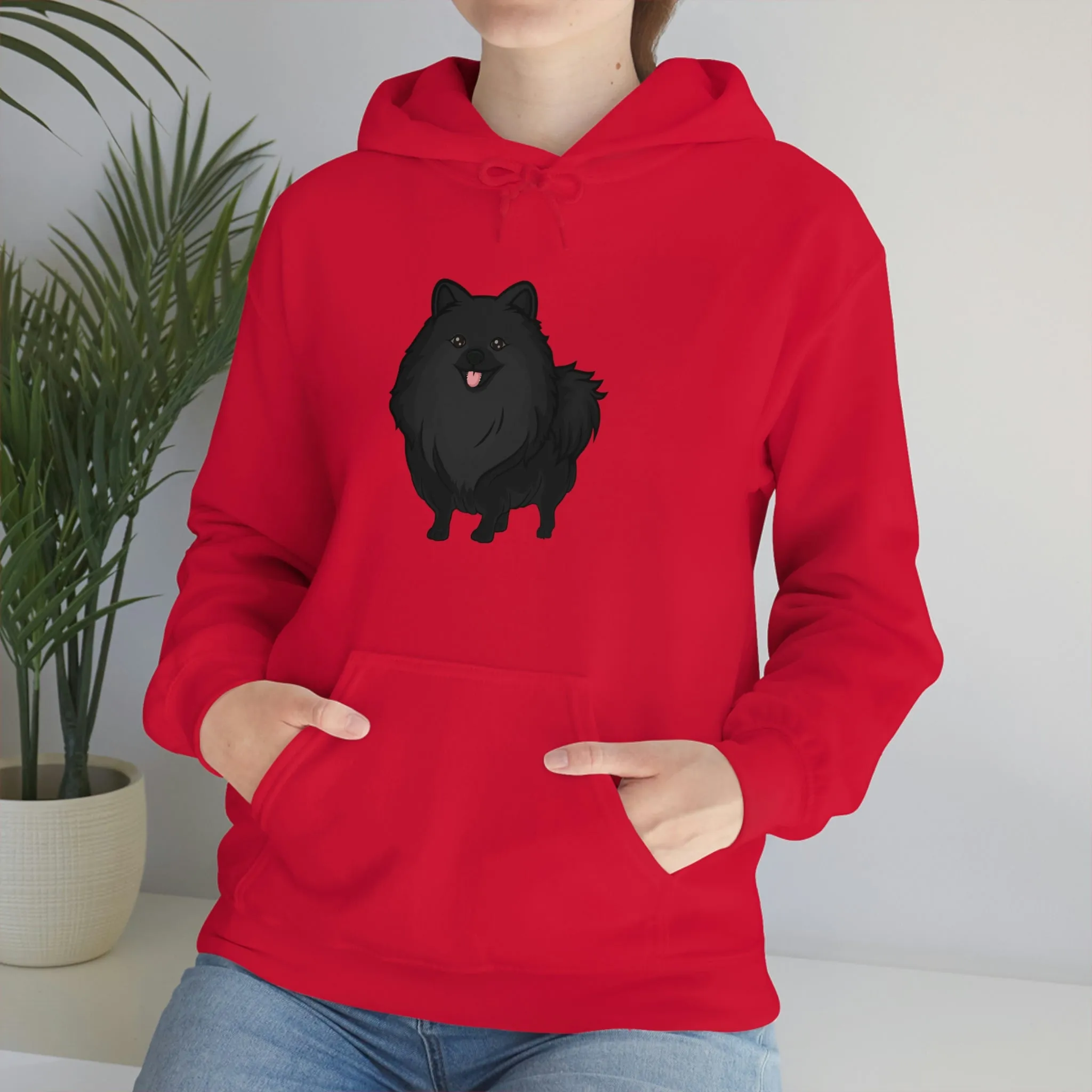 Black Pomeranian Unisex Heavy Blend™ Hooded Sweatshirt, S - 3XL, 6 Colors, Cotton/Polyester, FREE Shipping, Made in USA!!