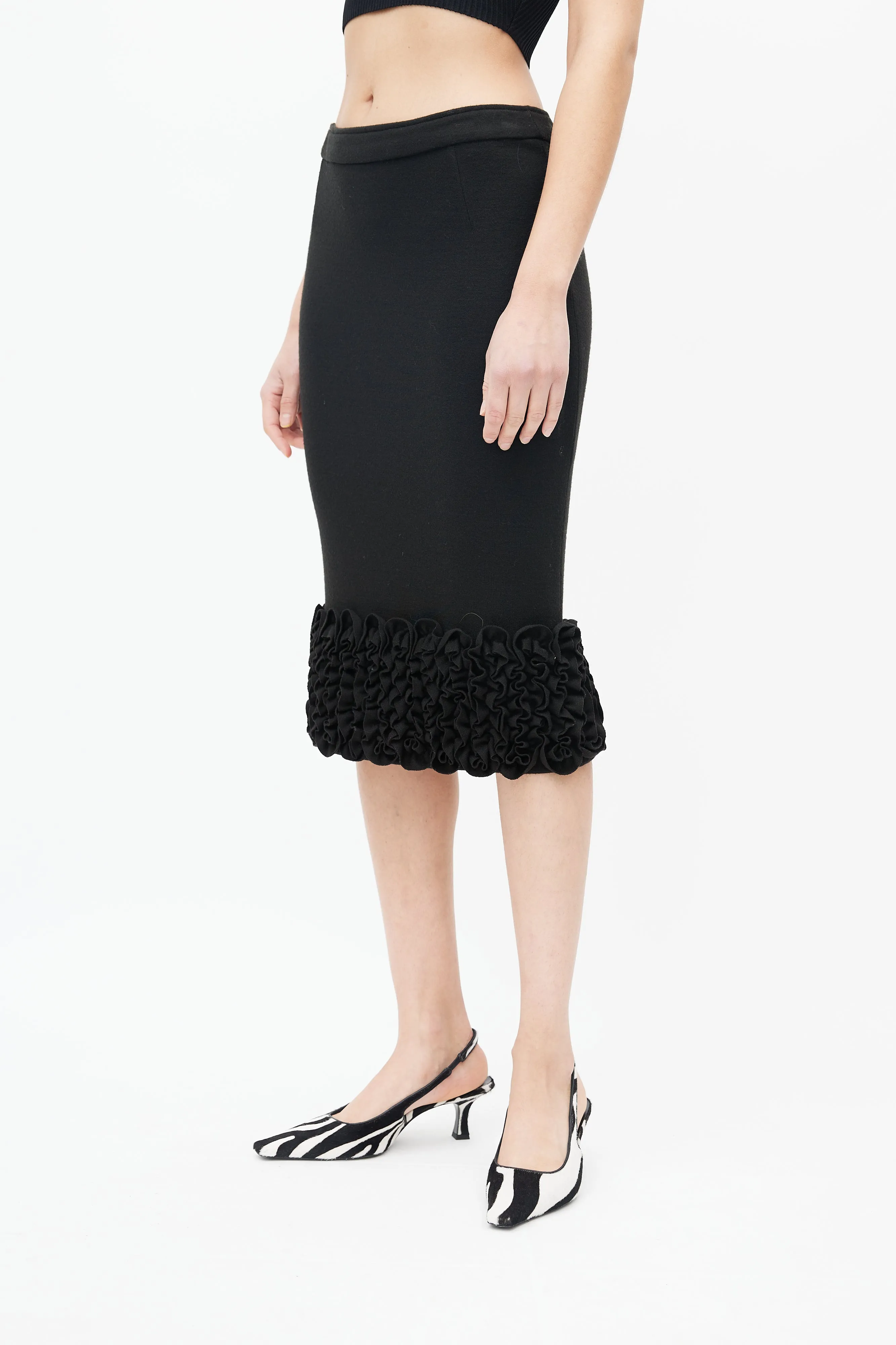 Black Ruffled Skirt