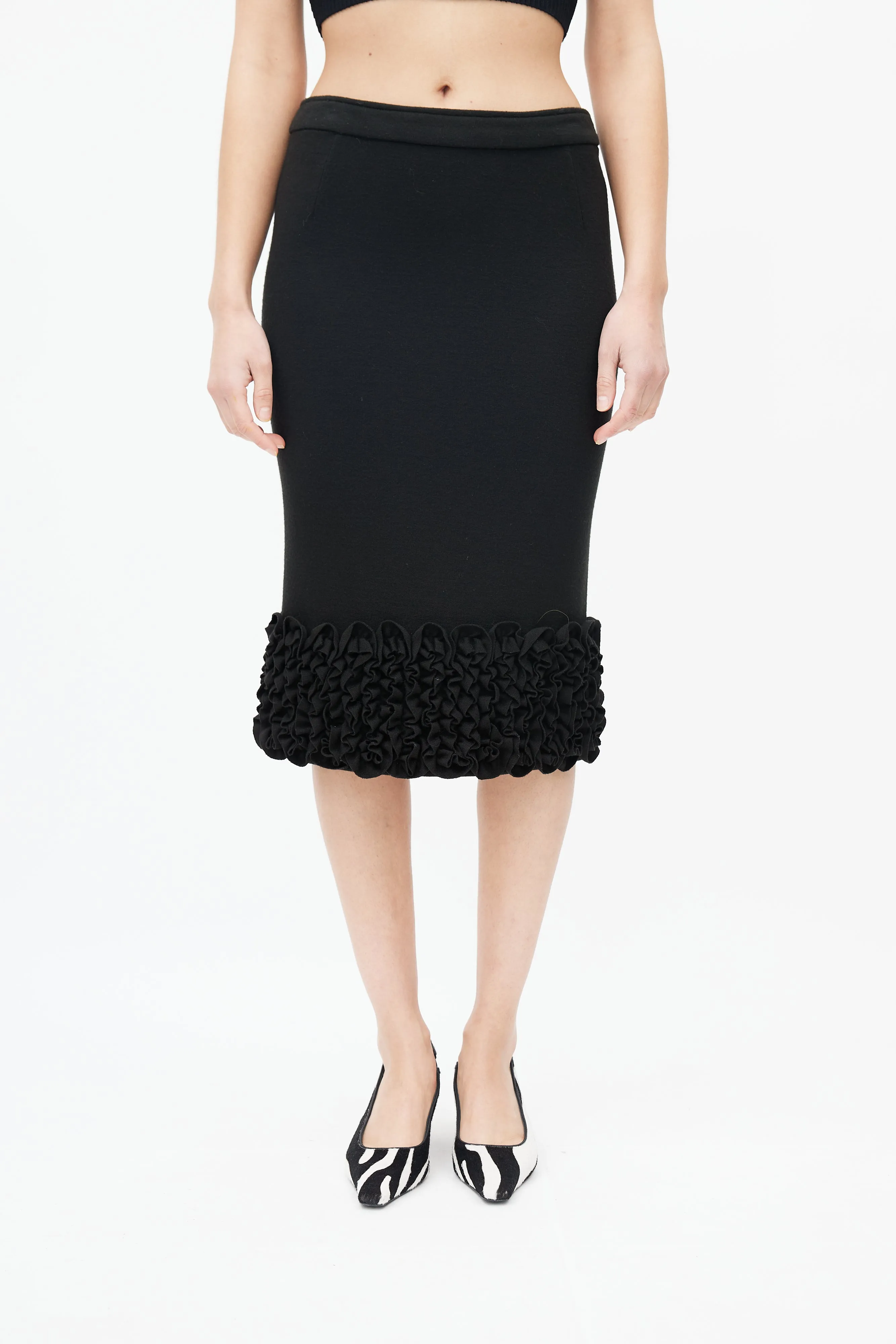 Black Ruffled Skirt