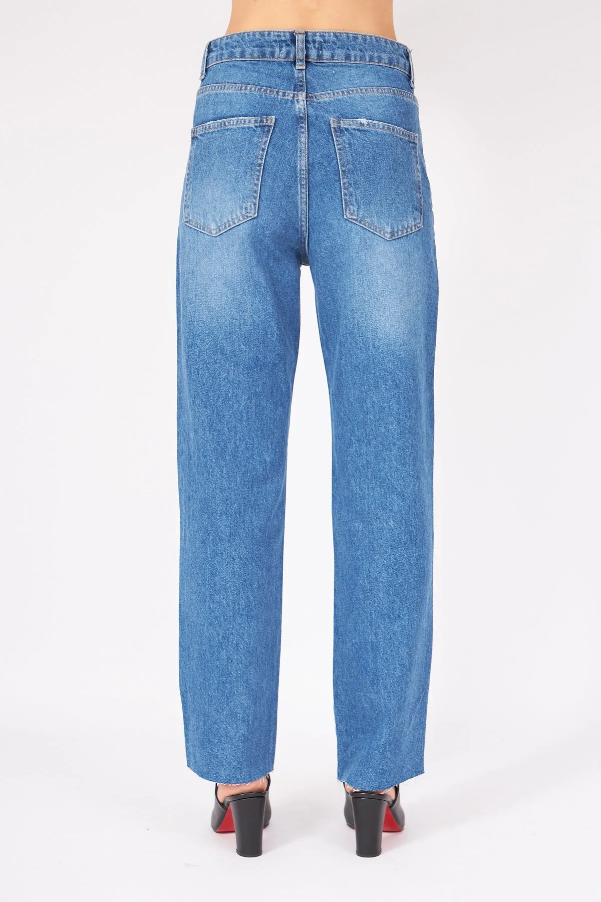 Blue Wide Leg Jeans