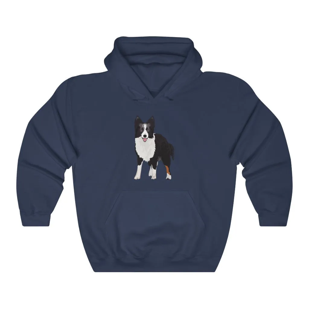 Border Collie Unisex Heavy Blend™ Hooded Sweatshirt, Cotton & Polyester, 7 Colors, S - 3XL, Made in USA!!, FREE Shipping!!