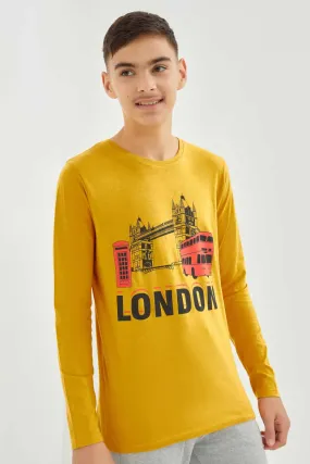 Boys Mustard London Bridge Printed T-Shirt