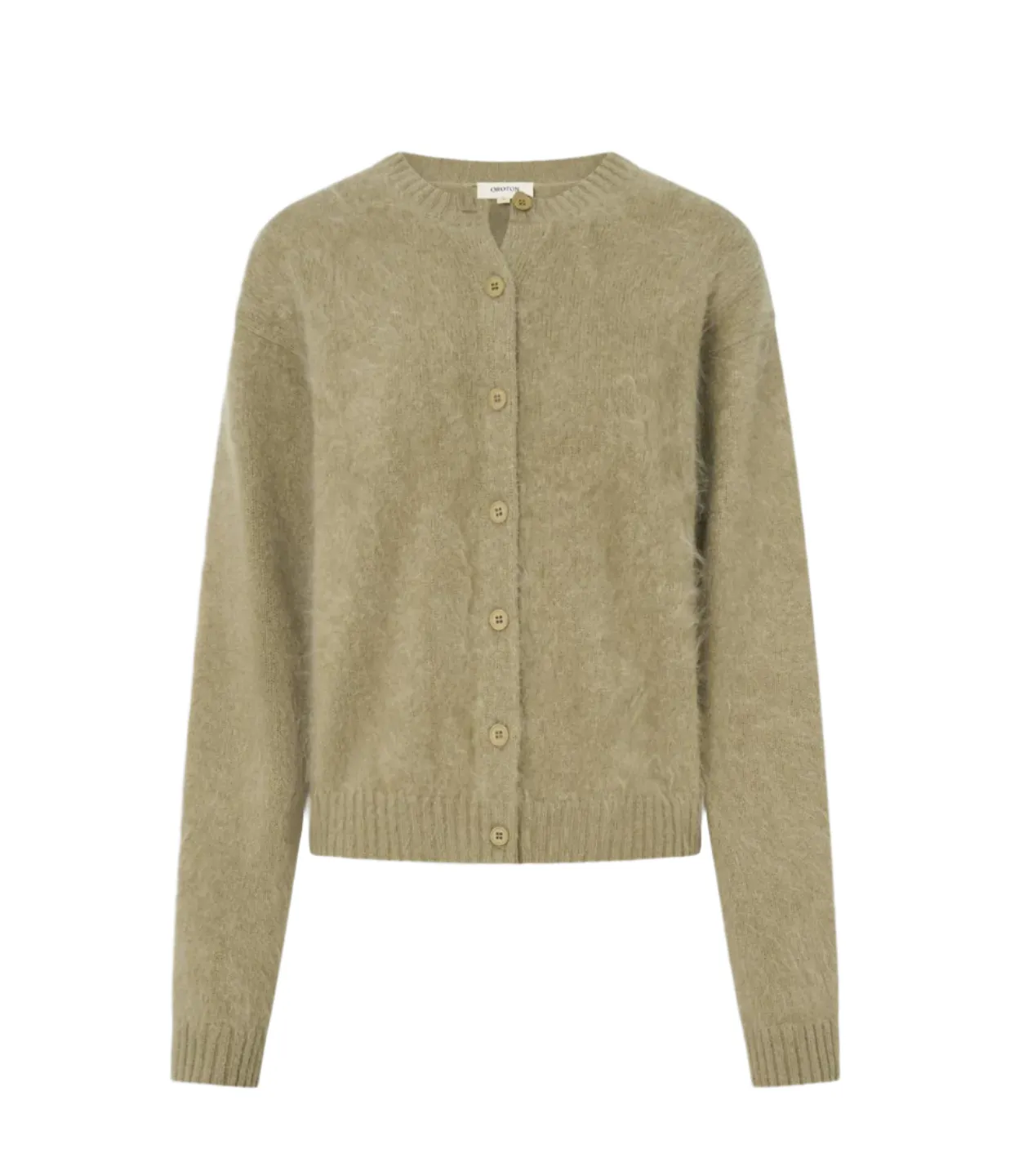 Cashmere Blend Cardigan in Dark Putty