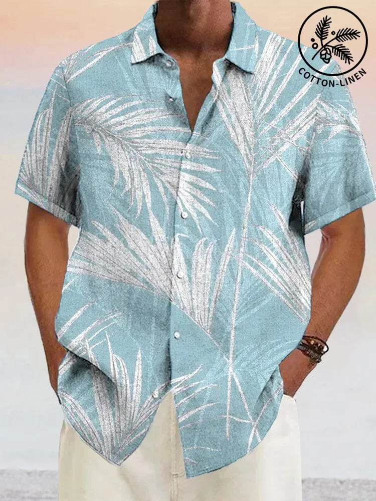 Casual Hawaiian Cotton Linen Shirt
