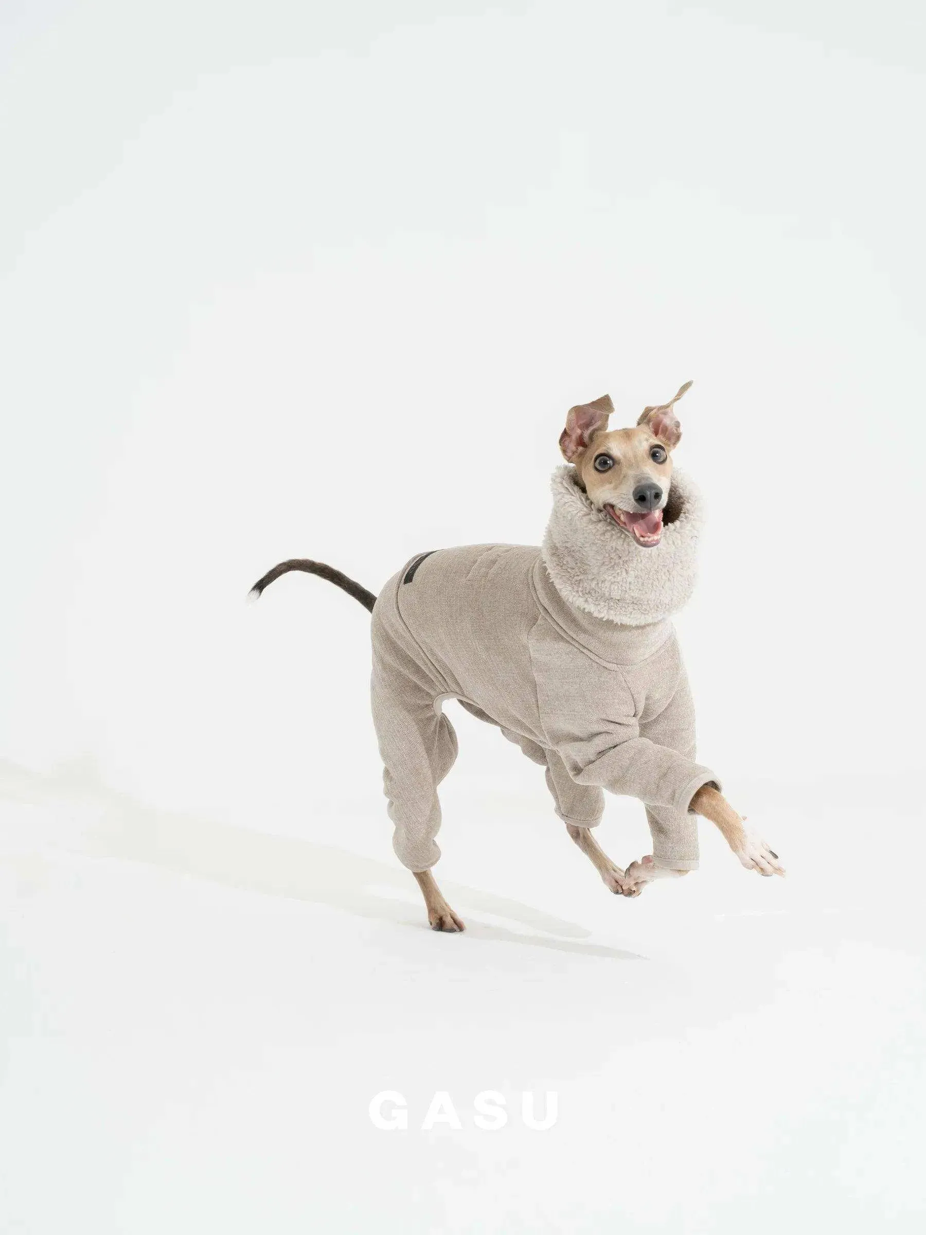Double-sided Anti-static Fleece Dog Jumpsuit | Sand