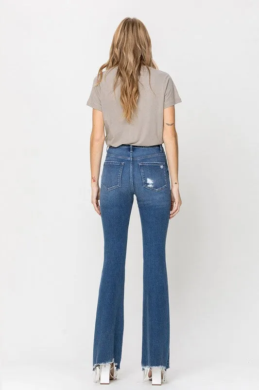 Flying Monkey High Rise Raw Hem Flares