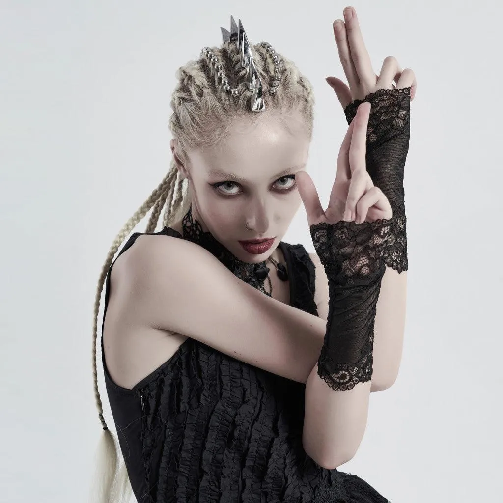 Goth daily lace gloves