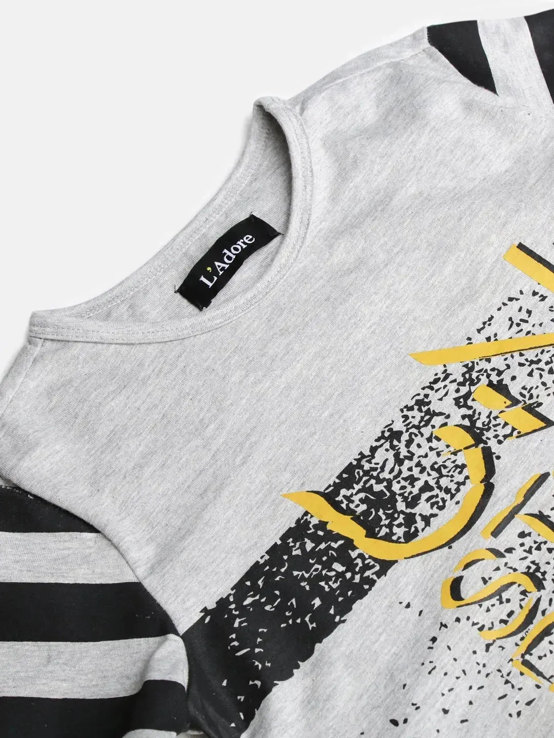 Grey Heather Unstoppable Printed T-shirt