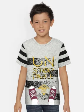 Grey Heather Unstoppable Printed T-shirt