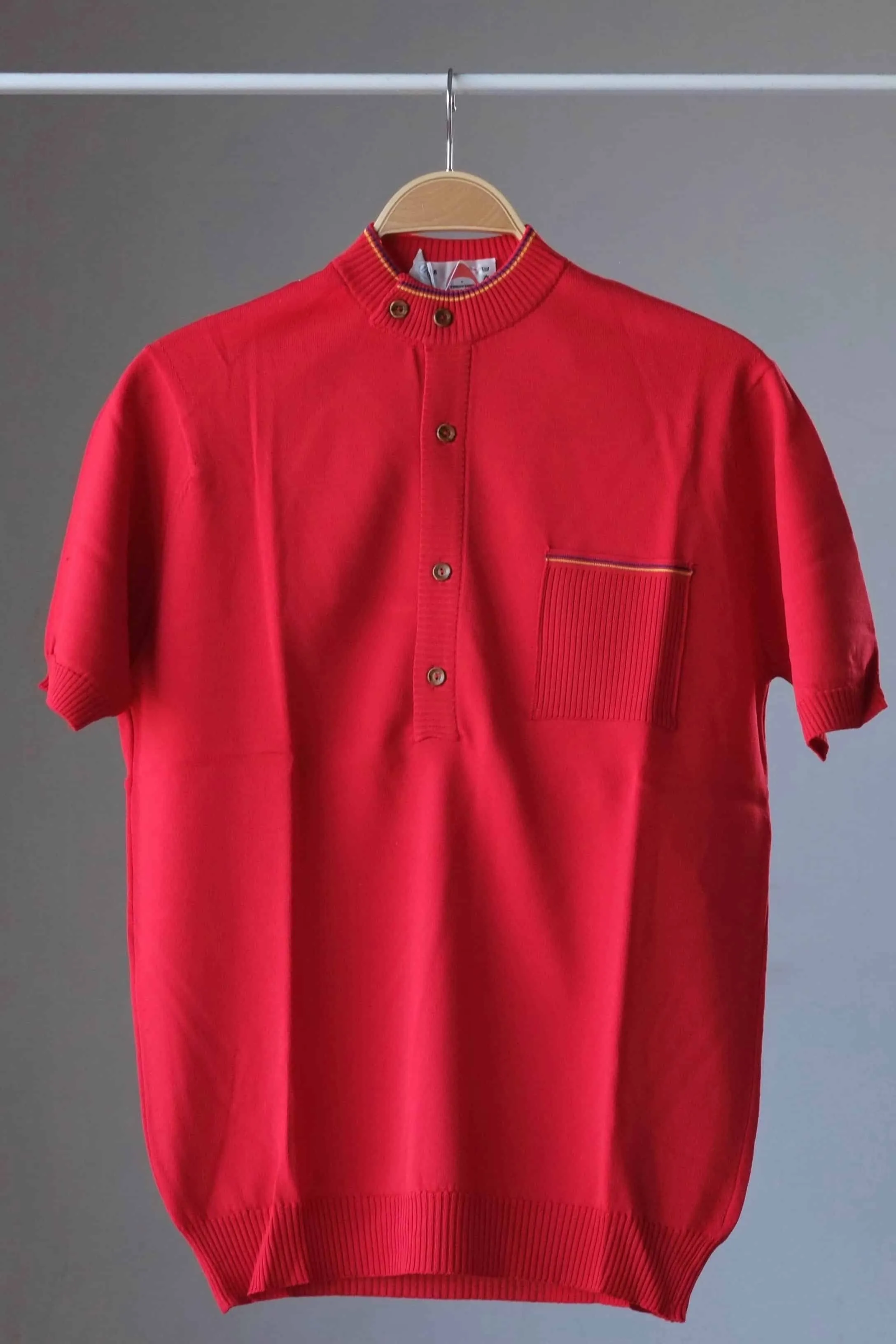IRIL 70s Round Neck Buttoned Shirt