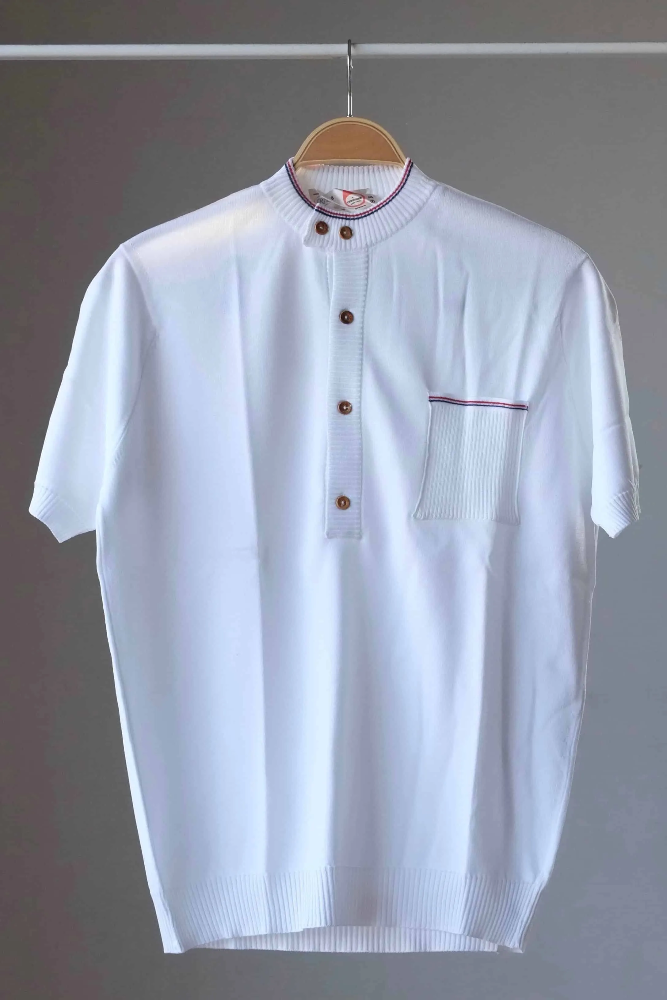 IRIL 70s Round Neck Buttoned Shirt
