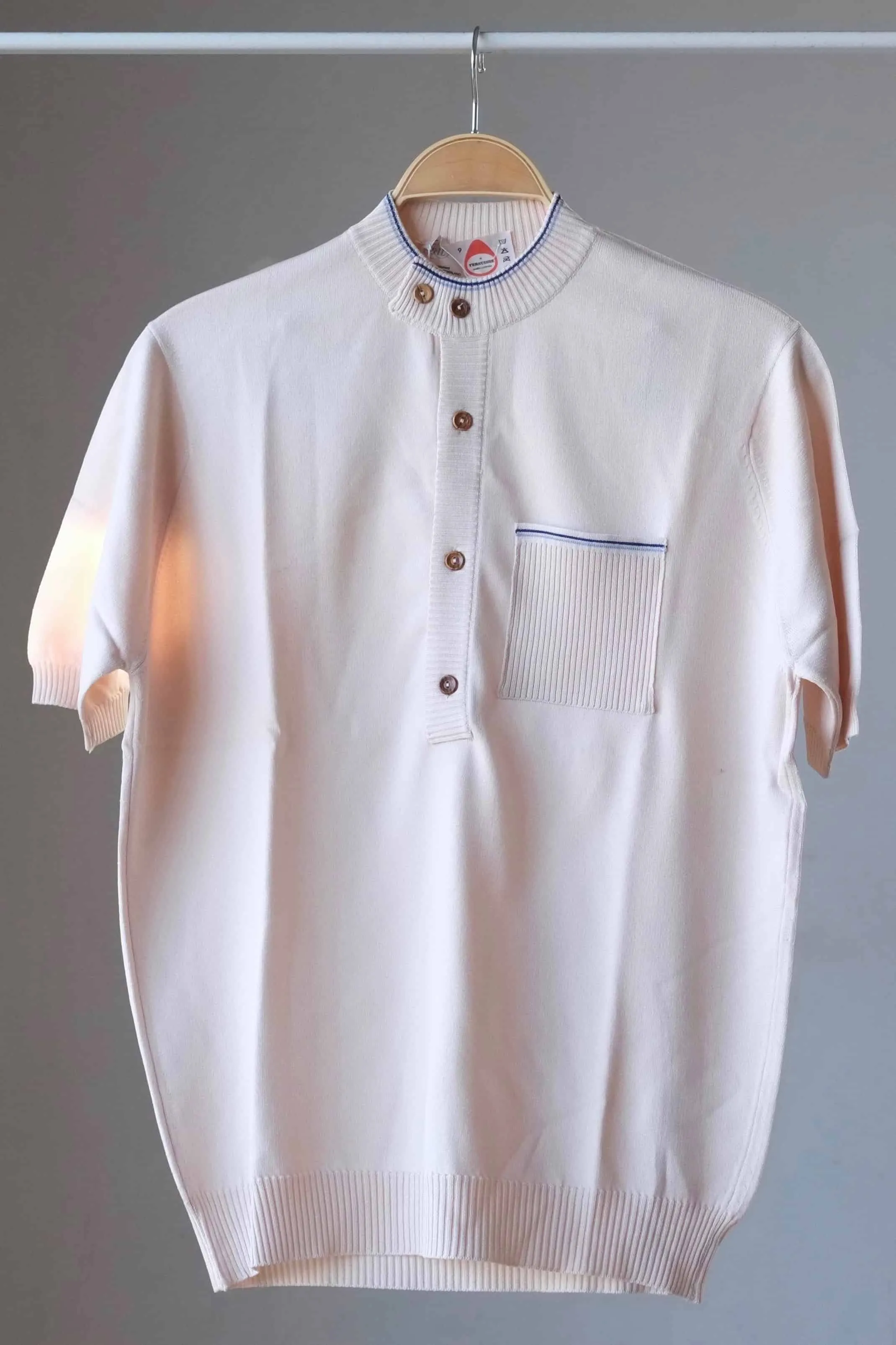 IRIL 70s Round Neck Buttoned Shirt