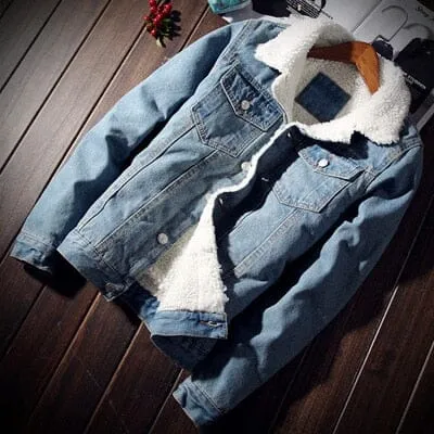 Jaqueta Jeans Oversized Masculina - Forrada com Lã