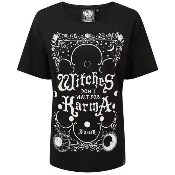 Karma Top | Oversized Scoop Neck Soft Cotton Black & White Woman's Tee