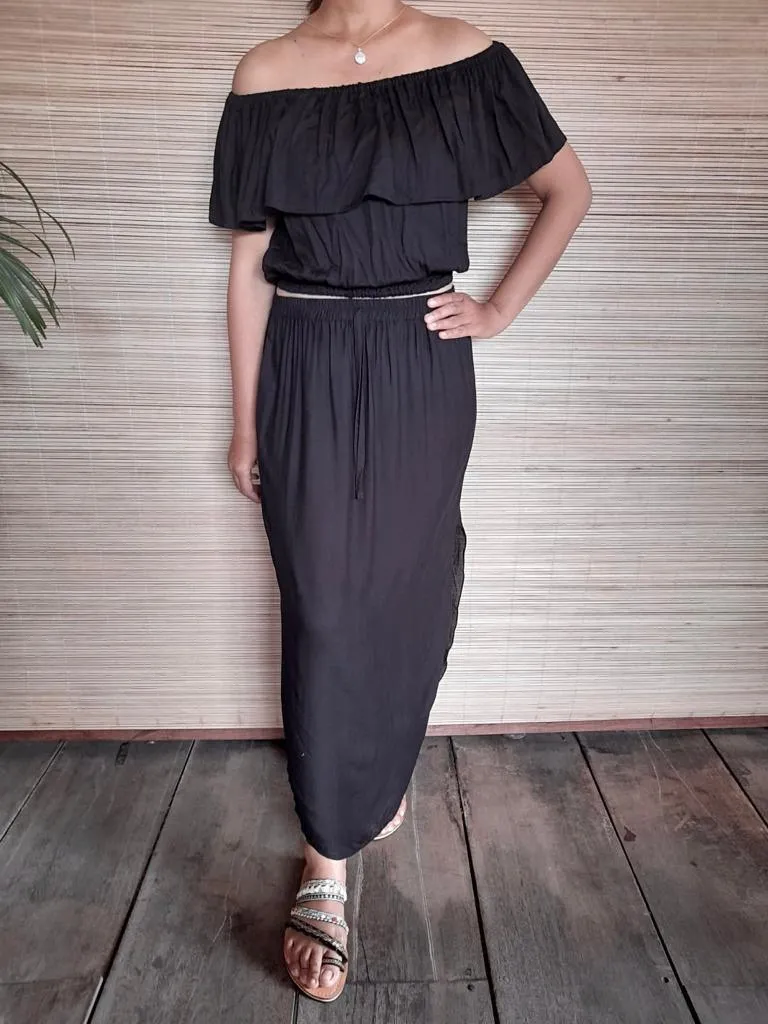 LONG SKIRT KENZA in Black or White
