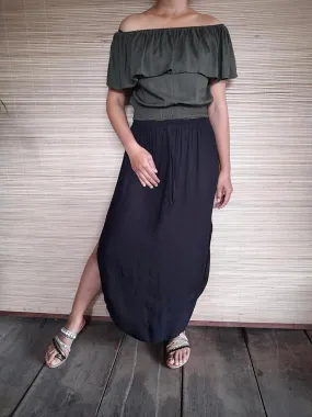 LONG SKIRT KENZA in Black or White