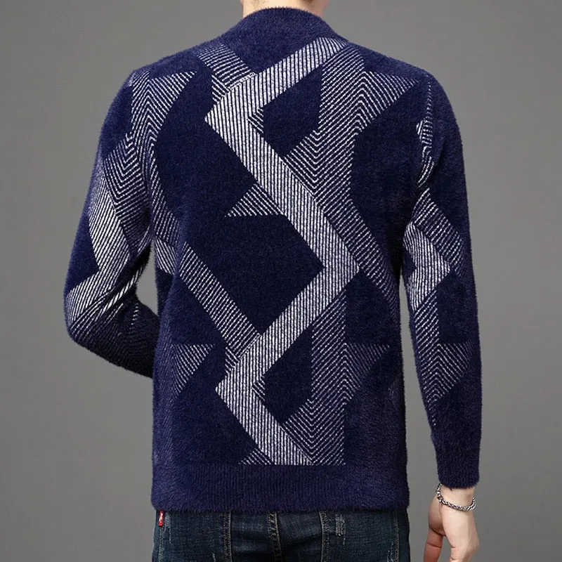 Luxury Knitted Abstract Adorn Sweater