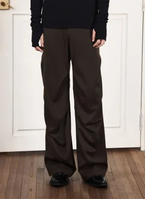 Multi-pleated Straight Casual Pants