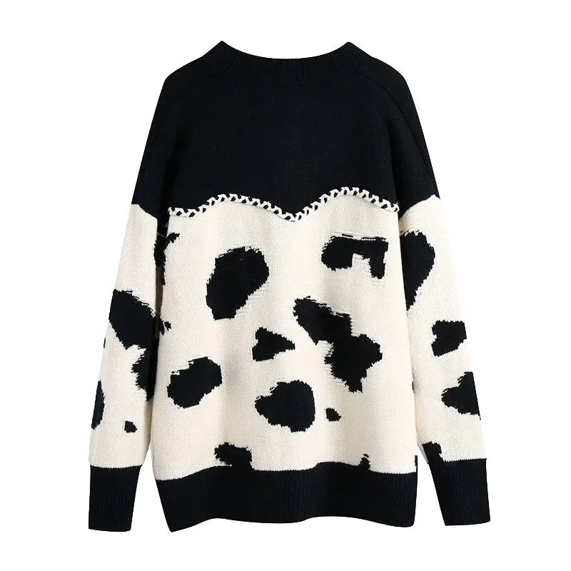 OVERSIZED ANIMAL KNITTED CARDIGAN