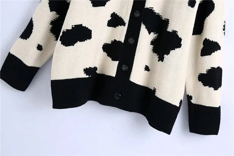 OVERSIZED ANIMAL KNITTED CARDIGAN