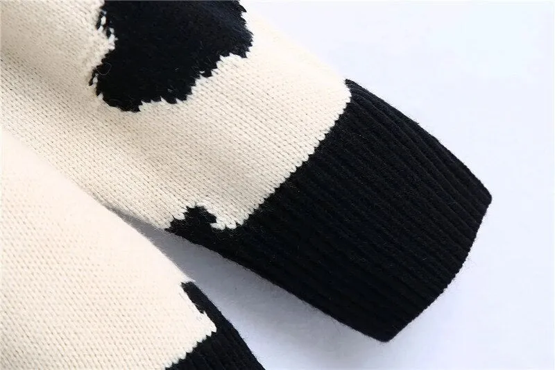 OVERSIZED ANIMAL KNITTED CARDIGAN
