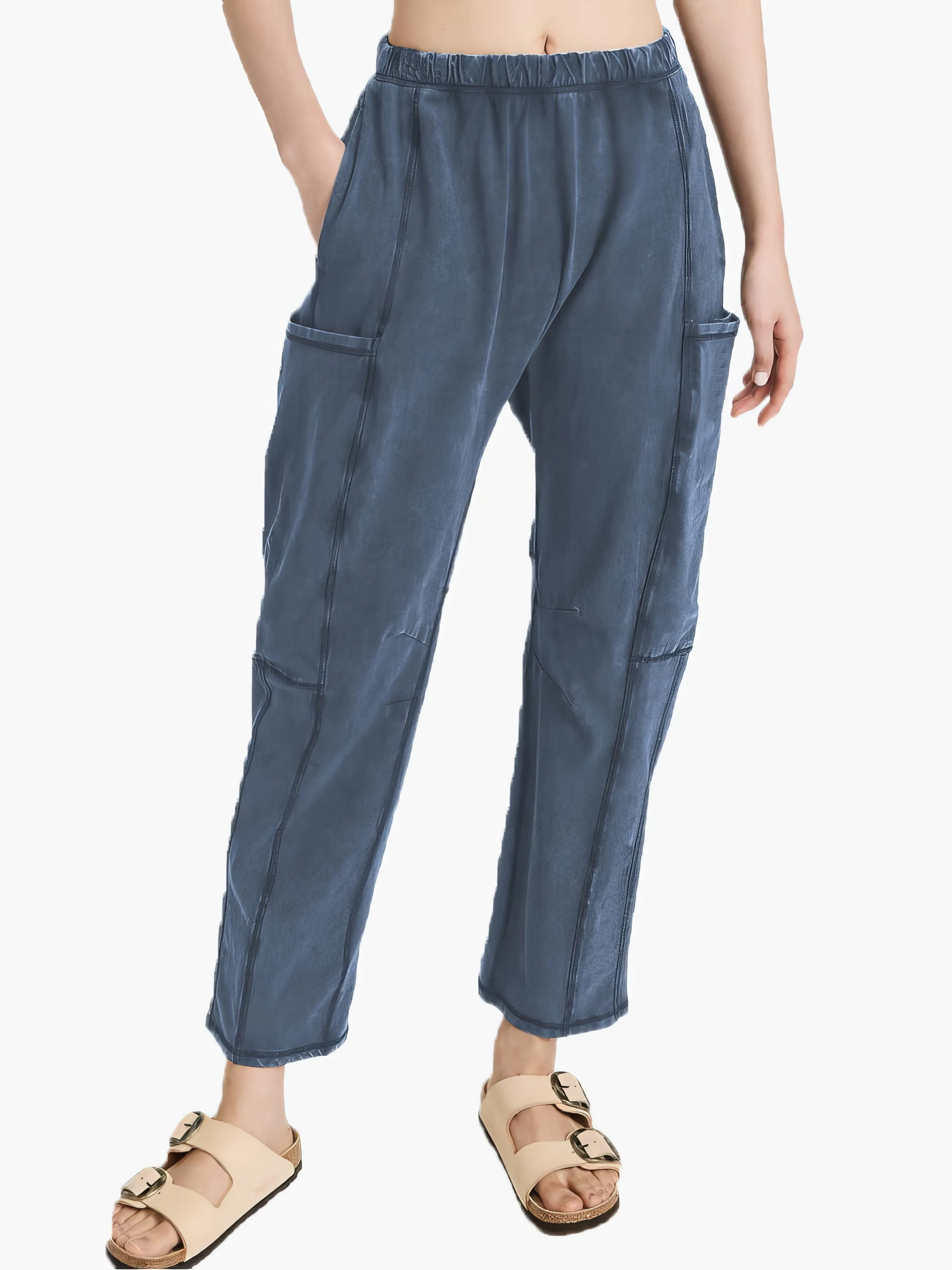Pants Loose Pocket Zipper Casual Pants for Women