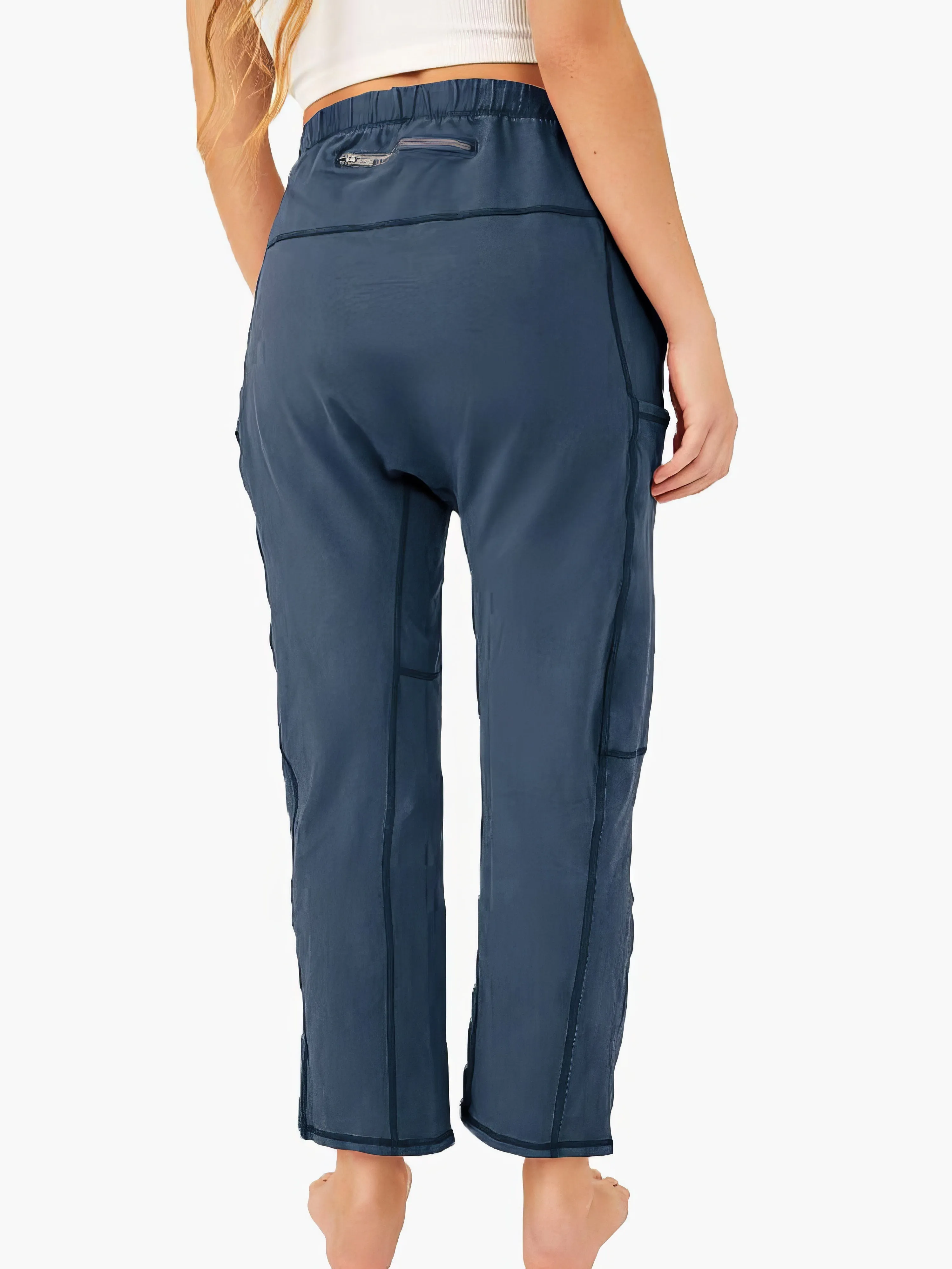 Pants Loose Pocket Zipper Casual Pants for Women