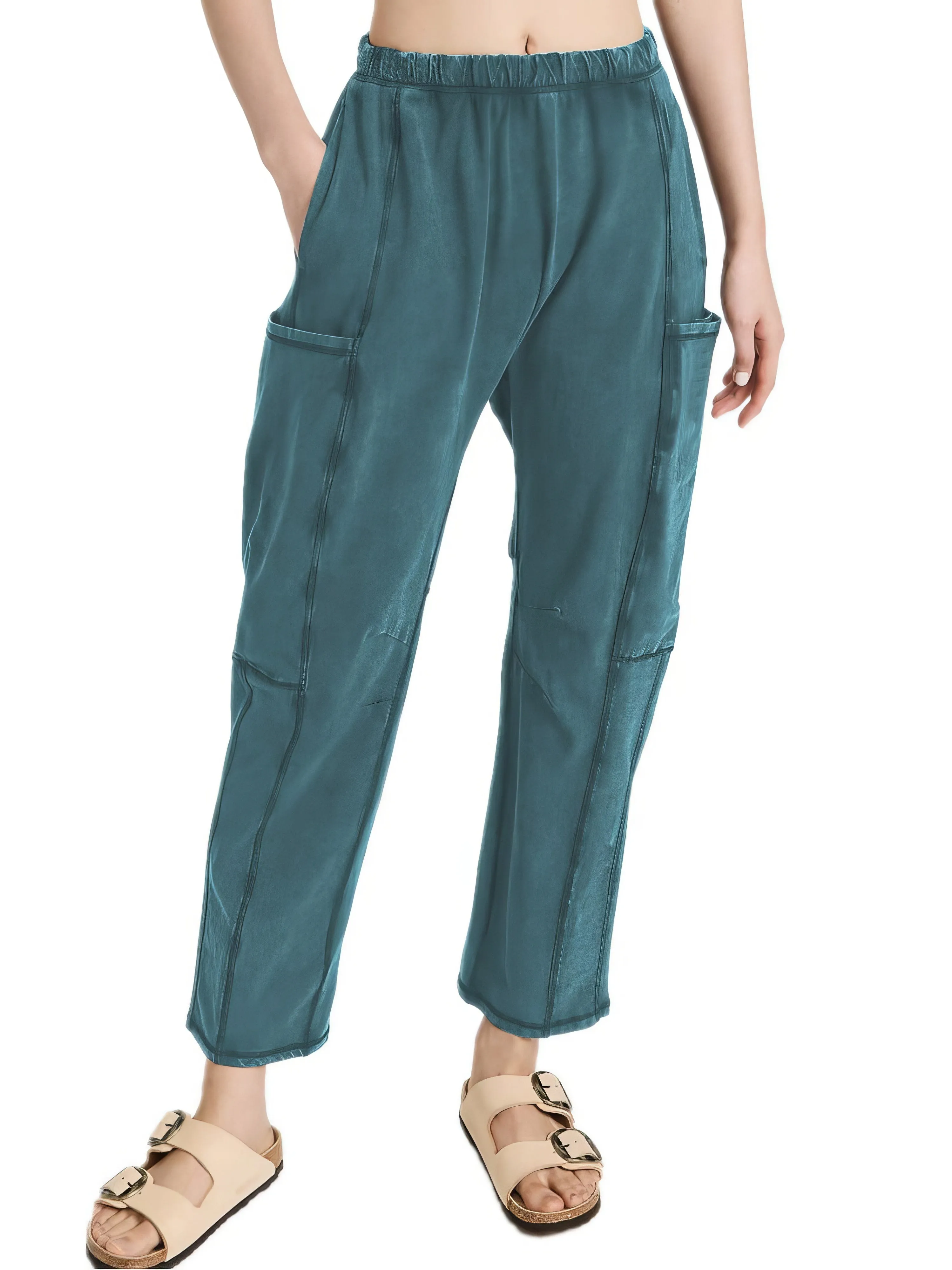 Pants Loose Pocket Zipper Casual Pants for Women