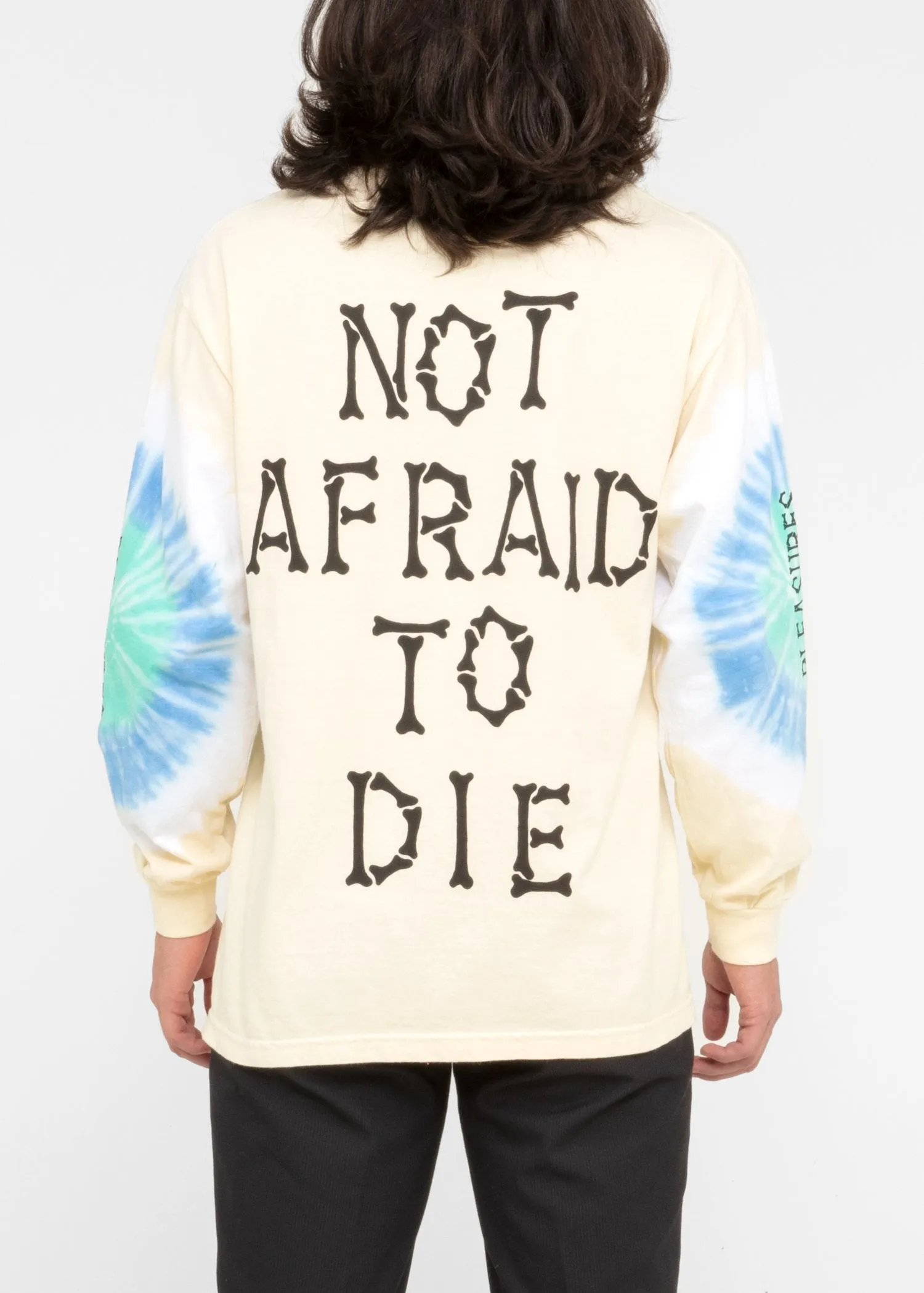 PLEASURES: NOT AFRAID LS TEE [CREAM]