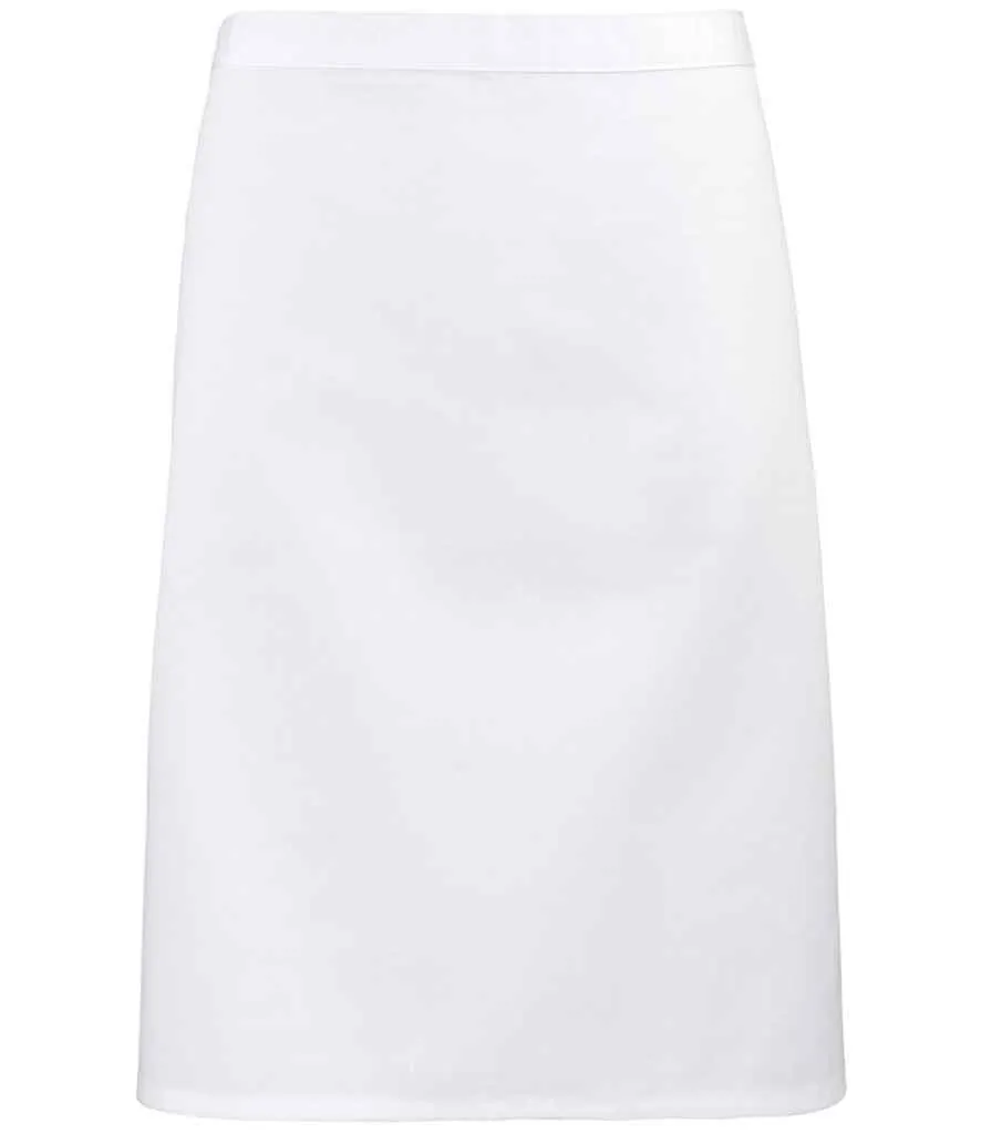 Premier 'Colours' Mid Length Apron | White