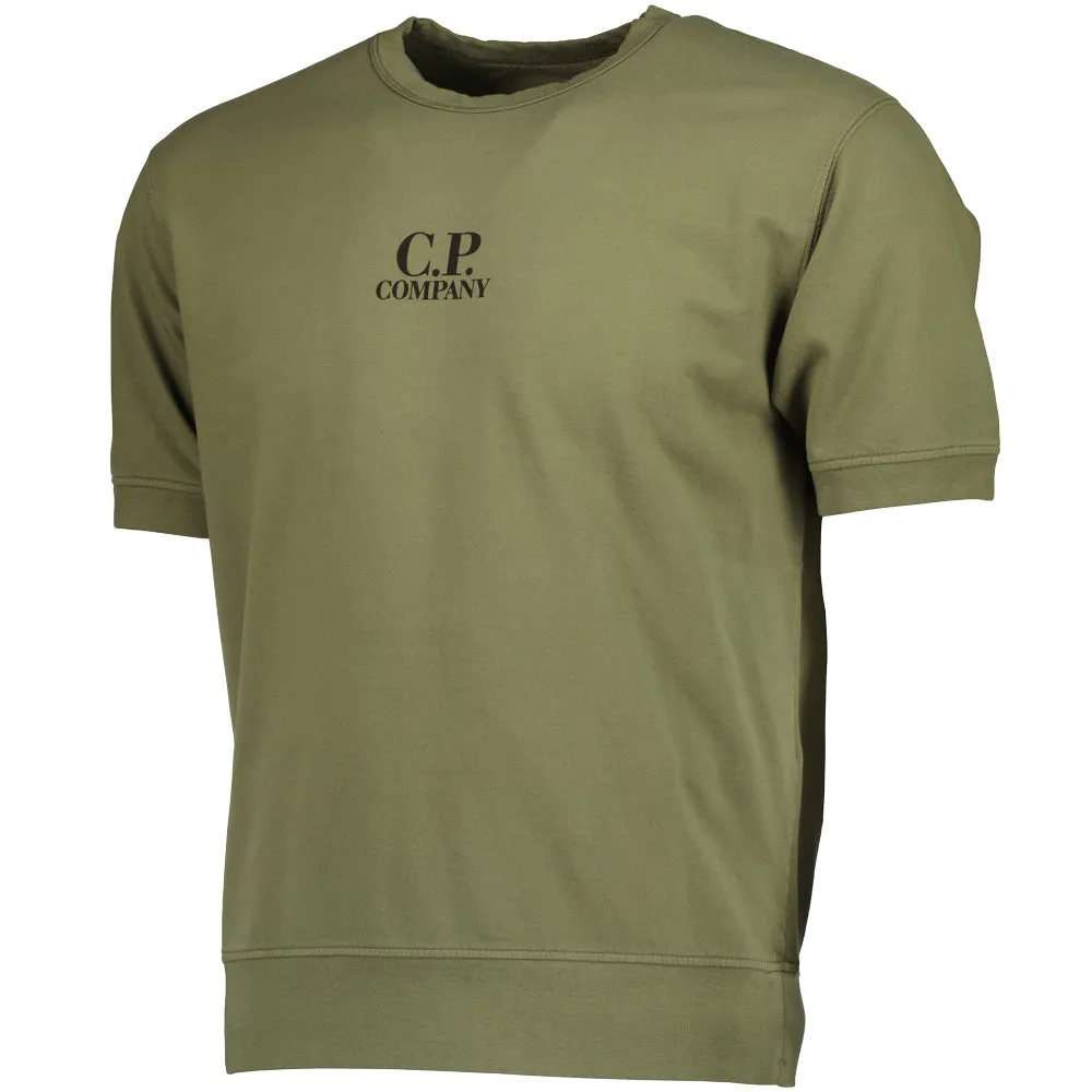 Short Sleeve Light Fleece Logo Sweatshirt