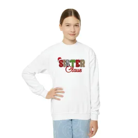 Sister Claus | Youth Crewneck Christmas Sweatshirt