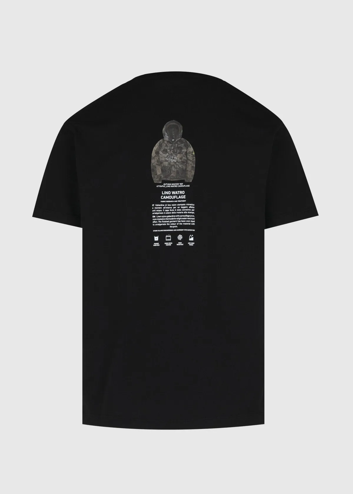 STONE ISLAND: ARCHIVIO TEE [BLACK]