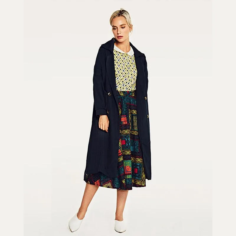 Tie Waist Double Breasted Trench Coat