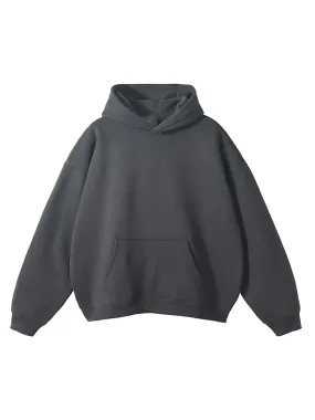 Toleet Heavy Weight American Style Hooded Sweatshirt Autumn Winter New Men's Stitched Hoodie Solid Casual Loose Simple Versatile