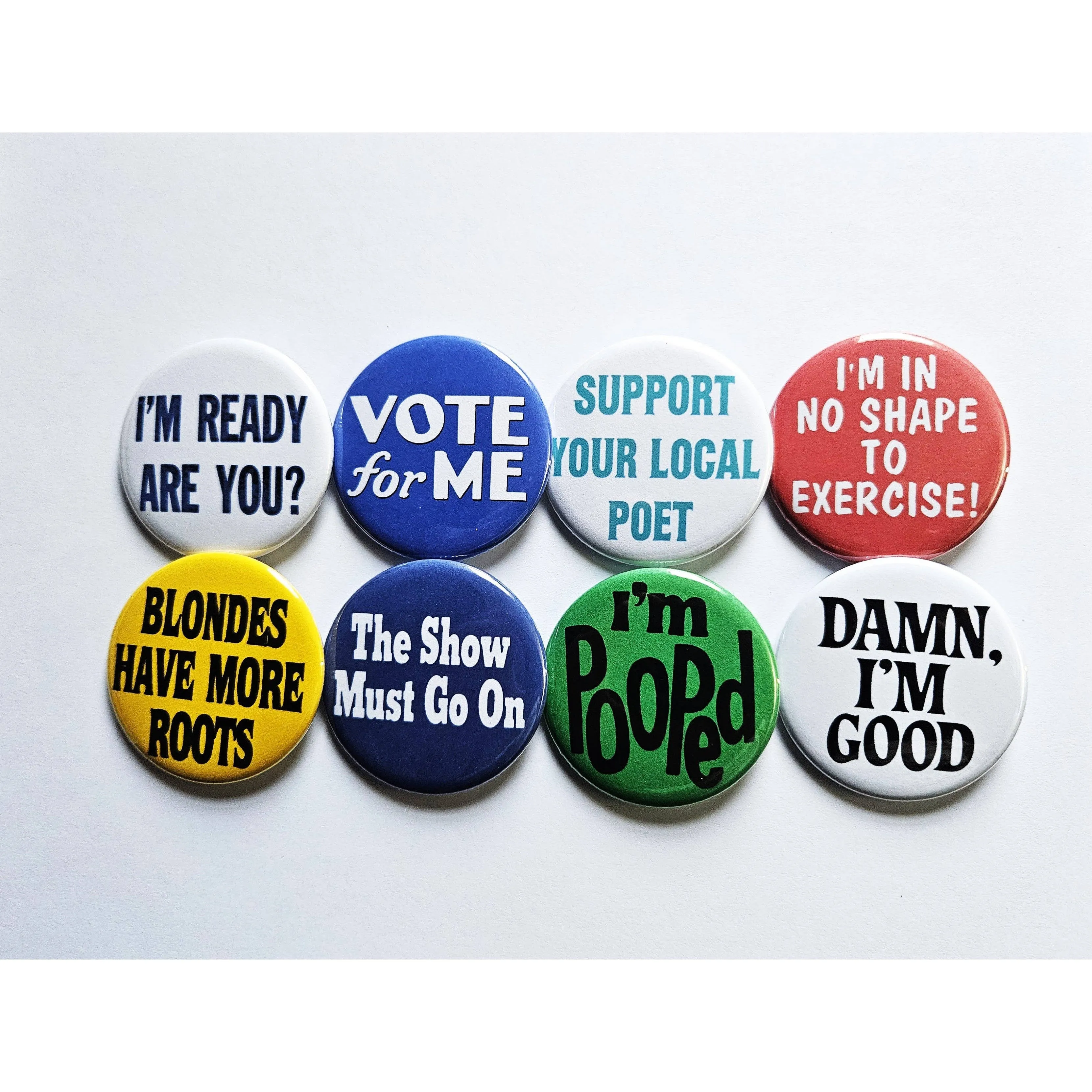 Vintage Reproduction Support Your Local Poet Small Pinback Button | 1.25" Diameter